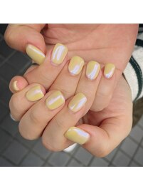 イエローオーロラネイル