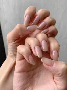 エヌドットバーバーヒロオ ネイル(N.BARBER HIROO)/ミラーフレンチ