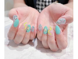 #サマーネイル #ラメネイル