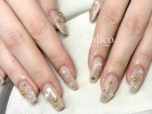 キャリコ(calico)/【ジェル】キラキラネイル