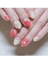 ぷっくりお花ネイル