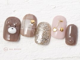 ３Dくまチェックブラウン￥10550