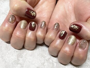 エムドットネイル 池袋(m.nail)/華やかミラー×ホログラム