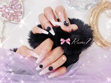 ワンホンネイル 新宿(Rumi Nail)/長さ出し/カラグラ/お花見/新宿