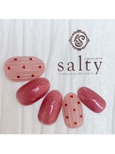 ネイルアンドアイラッシュサロン ソルティ 寺田町(salty)/２月マンスリーデザインコース