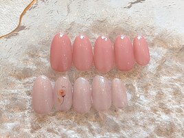 ピンクベージュネイル¥6500