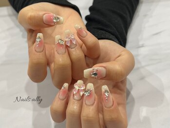 ネイルズアリー 立川店(Nails ally)/チークネイル×グラデーション