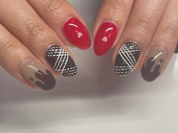 ネイルフロンティア 吉祥寺(NAIL FRONTIER)/Cぷっくりチョコネイル8980円~
