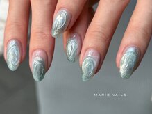 マリーネイルズ 表参道店(MARIE NAILS)/定額¥8,000 ブルー 0814a