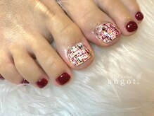 アンガット(angot.)/ツイード柄フットネイル