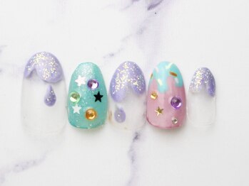 池袋ネイルサロン イイネイル(Ee-Nail)/とろりんハロウィン爪全員￥7980
