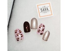 サヴァ アイラッシュアンドネイル(sava)/【もてかわピンクヒョウ柄】