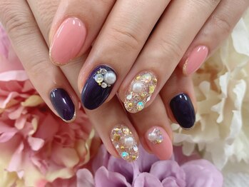 ディーネイル 京橋(D-nail)/【松崎】キラキラ☆ビジューnail