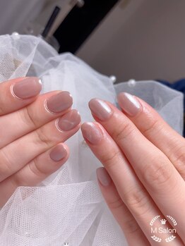 エム ネイルサロン(M)/マグネット+オーロラパウダー
