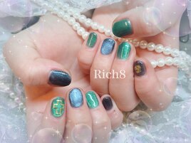 個性派マグネットネイル＋パーツ