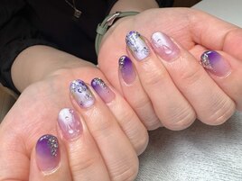紫陽花ネイル