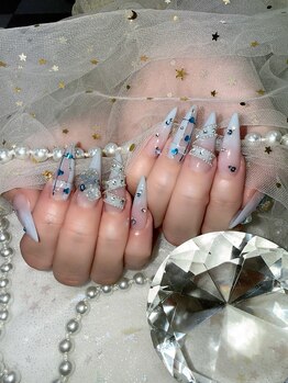 バレンタインネイル