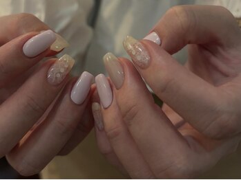 アイネイルズ 渋谷店(I nails)/【Karin.m】ベビーピンクレース