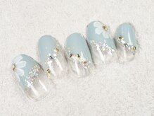 ケージュール(Kjour)/フラワーネイル　斜めフレンチ