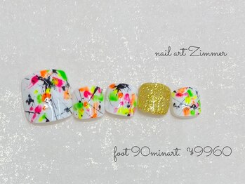 ネイルアート ジマー/foot 90minart ¥9960