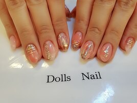 デザインミラー、ピンクベージュ