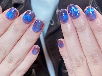 ウサギネイル 新大久保店(usagi nail)/マグネットフレンチ秋可愛い