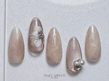 エンジェルガーデン 青山店(Angelgarden)/フラワーネイル ベージュ 
