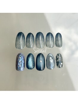 10月定額ネイルアシメデザインB