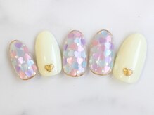 ネイリス(NAILISS)/ハート/クリア/春/ホロ