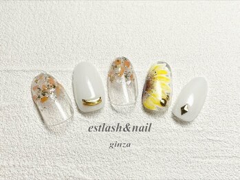 エストラッシュアンドネイル 銀座店(est lash&nail)/ひまわりネイル