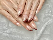 エスビューティー(es.beauty)/フラッシュフレンチ×ラメ