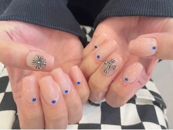 アイスタジオ アンド ダブルネイル 京都駅前店(EYE STUDIO&W NAIL)/2本アート クロムハーツネイル