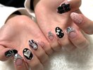 チェック×キルティングネイル