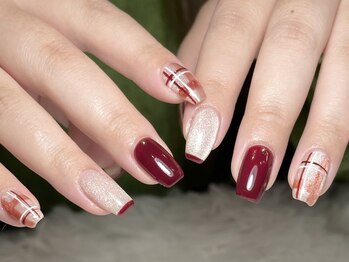 アンク(ank)/クリスマス/ボルドーネイル