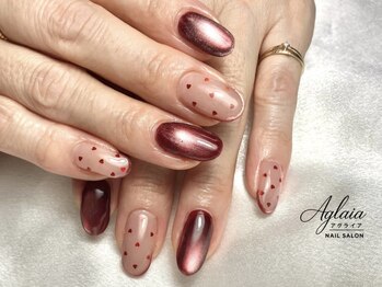 ネイルサロン アグライア(aglaia)/ハートドットネイル♪