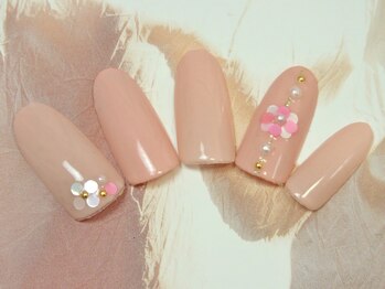 エムネイル(M Nail)/シンプルネイル(ホロフラワー)