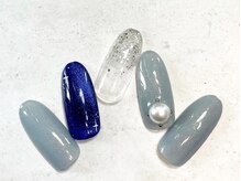 ミュナ(myuna)/ネイビーマグネットネイル