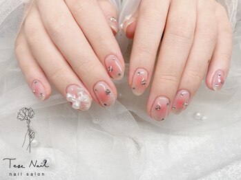 テセネイル(Tese Nail)の写真/【韓国ネイルに特化した新感覚サロン♪】定額韓国ネイル!透明感あるモテカラー+キュートなデザインでウケ◎