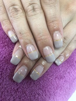 ネイルサロン パピリオ(Nail Salon papilio)/まっすぐフレンチネイル☆