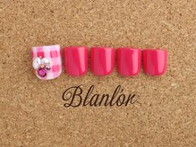 ネイルサロン ブランロール 三軒茶屋店(Blanl'or)/Foot 　ガーリーチェックネイル