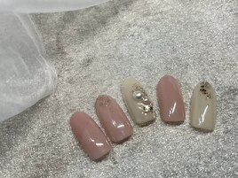 シンプルネイル　春ネイル