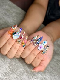 ゴテゴテ夏ネイル