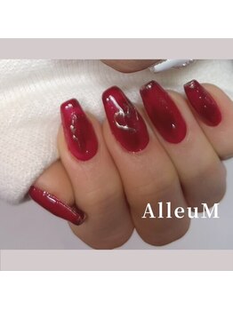 バレンタインネイル