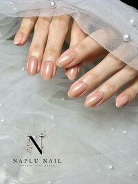 シンプル　ワンカラーネイル