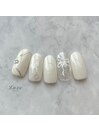 手描きリボンネイル