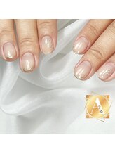 アルムネイル(ARUM nail)/シンプルゴールドネイル