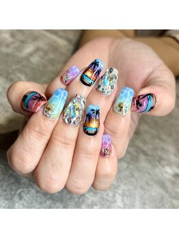 ダリア(Dahlia)/夏ネイル