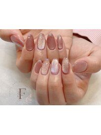 シンプル/マグネットネイル