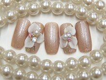 ネイルサロンミキ 横浜(MIKI)/手描き3D花パール　スカルプ