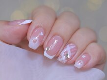 幻之花ネイル/チェックネイル　秋ネイル